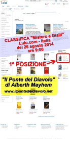 Il Ponte del Diavolo di Alberth Mayhem – PRIMO CLASSIFICATO su Lulu.com – Categoria “Mistero e Gialli” – 26 agosto 2014