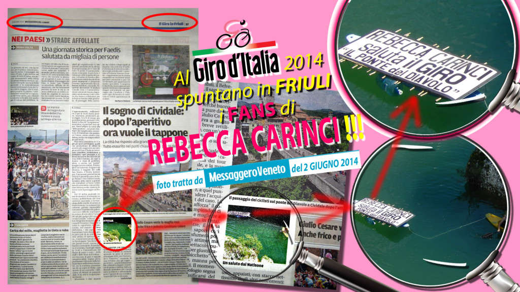 Rebecca Carinci al Giro d'Italia